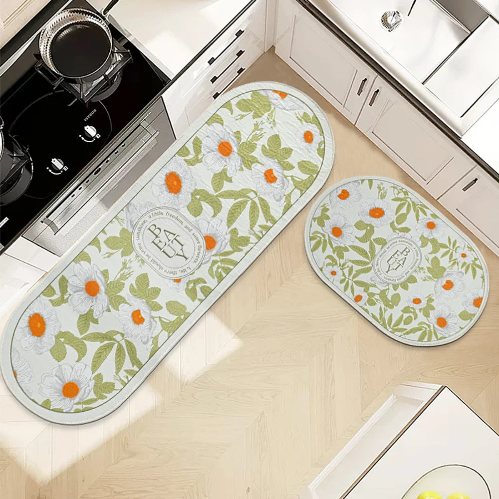Navak Carpet Absorbent Kitchen Rug Non-slip Floor Mat Absorb Oil Kitchen Long Area Rug Bedroom Carpet Entrance Doormat Home Decor Room Tapis