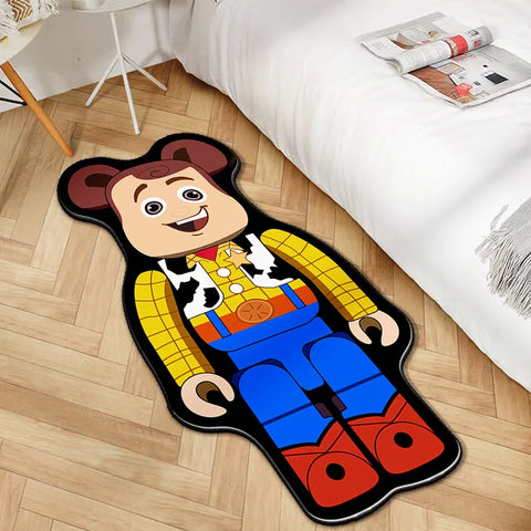 Navak Carpet Irregular Cartoon Bearbricks Rug Multicolor Violence Bear Carpet For Bedroom Bedside Non-Slip Fashion Home Floor Mat Rugs