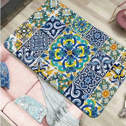 Navak Carpet Moroccan ethnic home decoration floor carpet children's room bedroom door mat living room bathroom absorbent floor mat