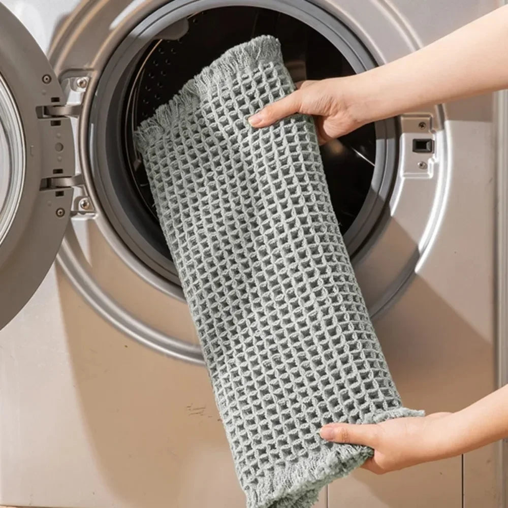 Navak Carpet Bathroom Absorbent Carpet Waffle Non-Slip Bath Mat Soft Doormat Toilet Absorbent Beside Bathtub Wash Basin Machine-Washable Rug