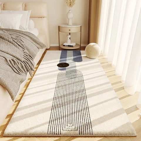 Navak Carpet French Cream Style Bedroom Carpet High End Color Bedside Fluffy Soft Thickened Carpets New Minimalist Style Anti Slip Rug
