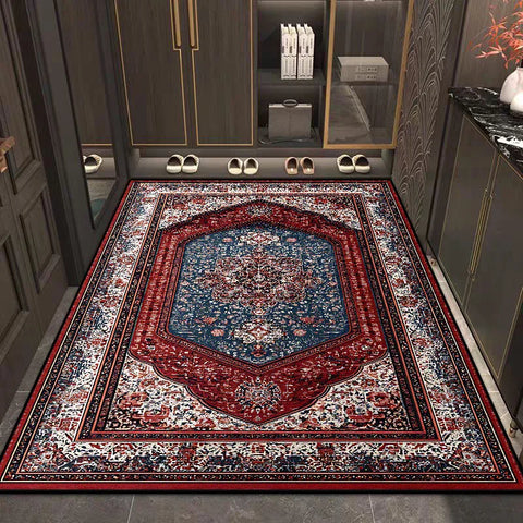 Navak Carpet Persian Style Retro Decoration Home Living Room Rugs Big Size Non-slip Room Decor Cloakroom Carpet Easy Clean Entrance Door Mat