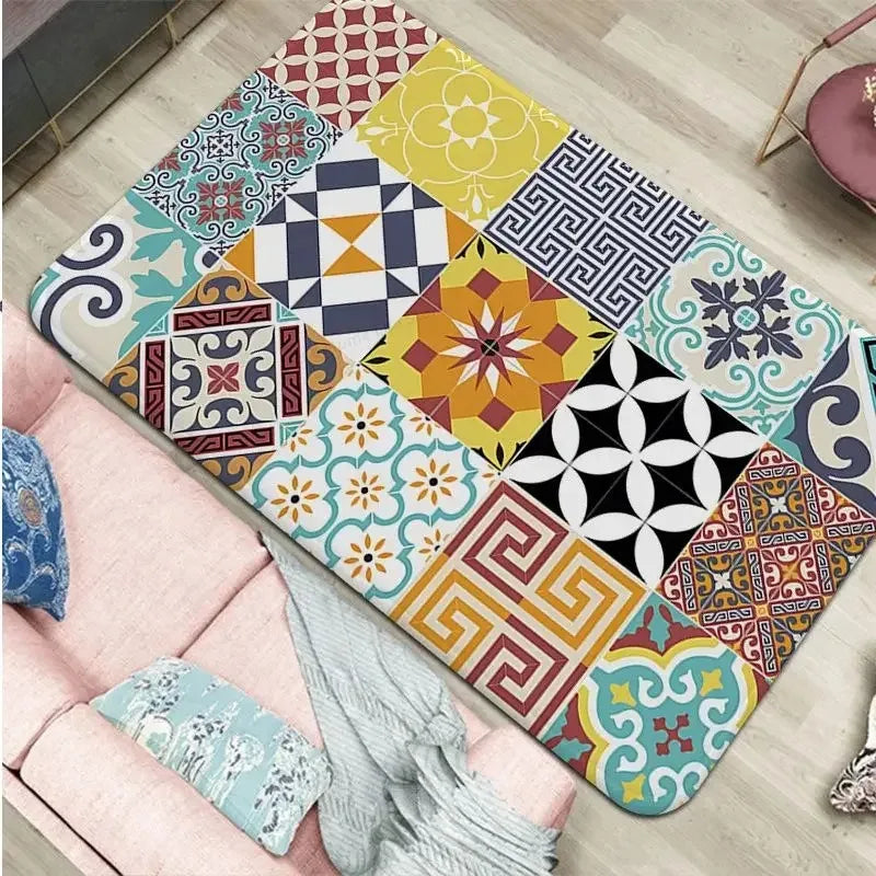 Navak Carpet Moroccan ethnic home decoration floor carpet children's room bedroom door mat living room bathroom absorbent floor mat