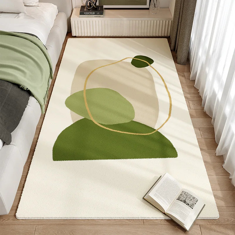 Navak Carpet Exclusive Picks Fresh Green Plush Carpet Bedroom Bed Soft Skin Carpet Bay Window Long Strip Carpet Living Room Sofa Carpet Home Decor