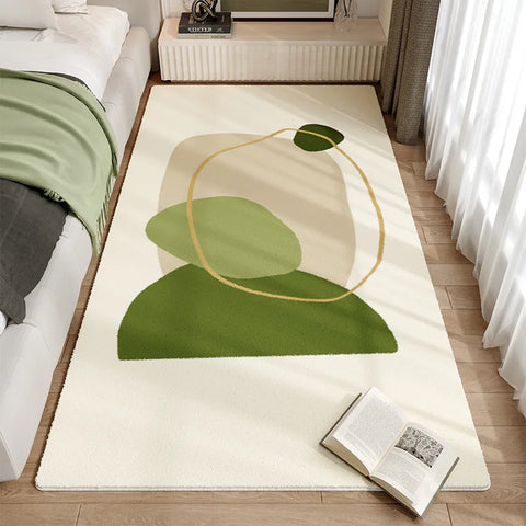 Navak Carpet Exclusive Picks Fresh Green Plush Carpet Bedroom Bed Soft Skin Carpet Bay Window Long Strip Carpet Living Room Sofa Carpet Home Decor
