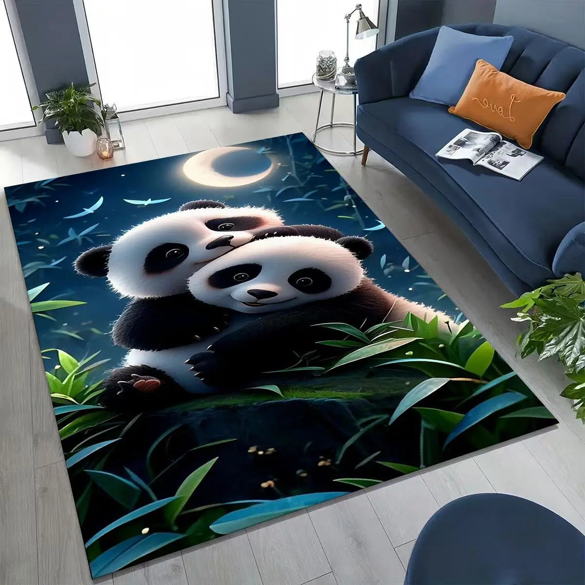 Navak Carpet 27 Style Dream Panda Cute Cartoon Art Rug for Bedroom Living Room Sofa Home Doormat Decor,Large Kid Play Non-slip Floor Mat Gift