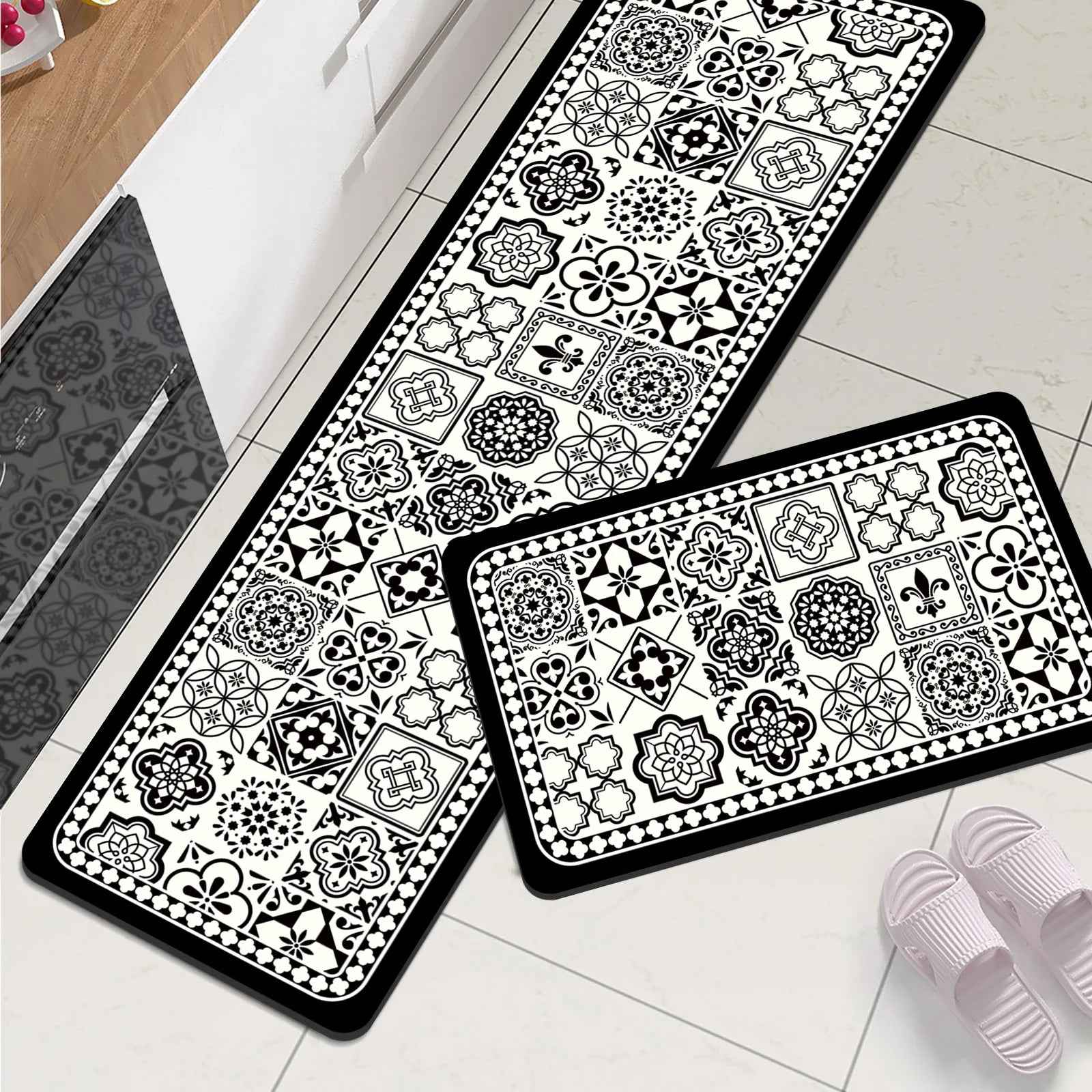 Navak Carpet Super Absorbent Kitchen Mat Waterproof Long Area Kitchen Rug For Living Room Bedroom Foot Mat Hallway Carpet Doormat Washable
