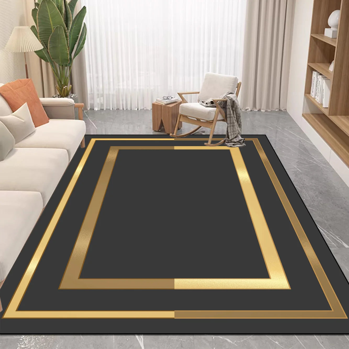 Navak Carpet Nordic Luxury Style Carpet in The Living Room Easy Clean Absorbent Soft Mat Antiskid Lounge Decor Rugs Big Size Room Floor Mats