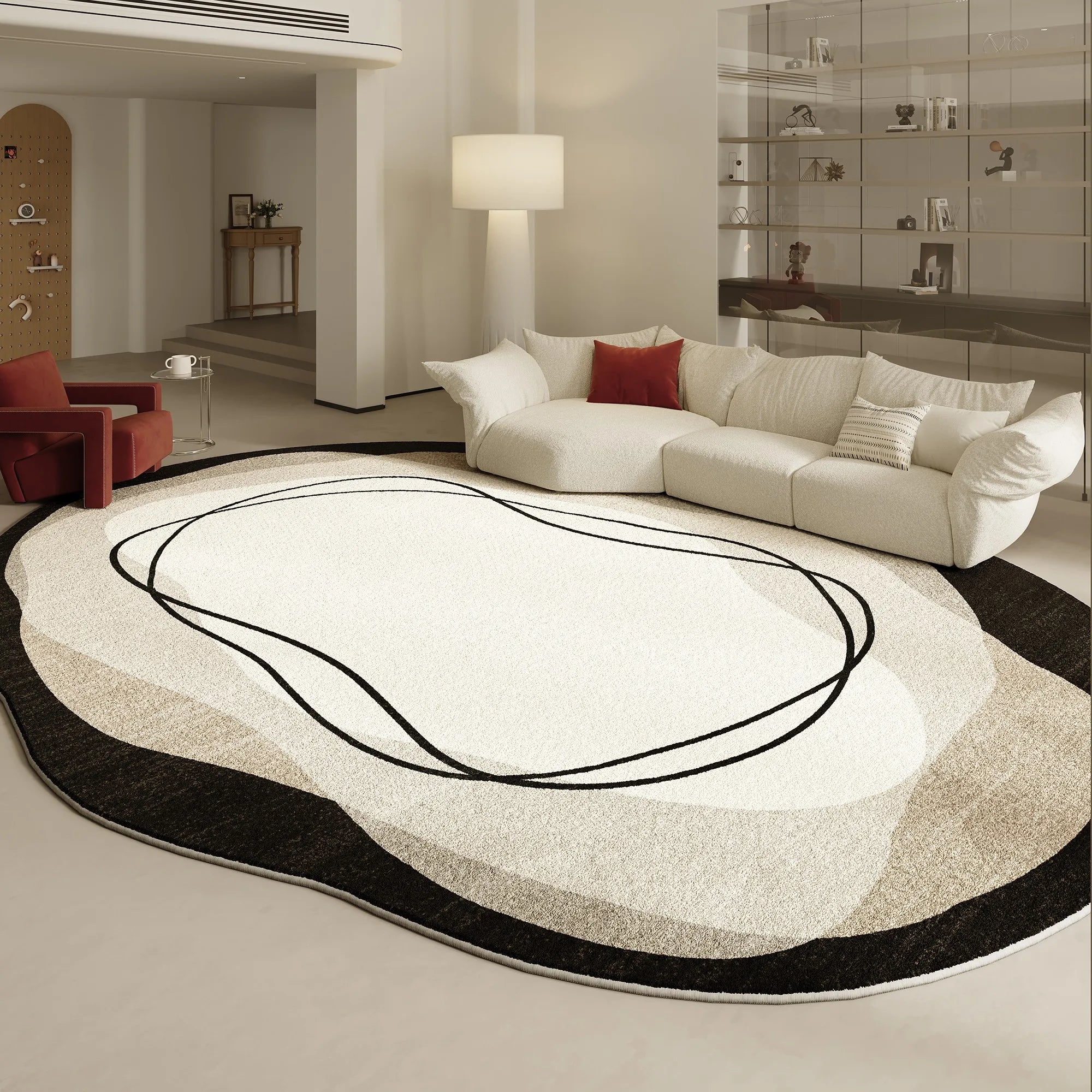 Navak Carpet Irregular Shapes Living Room Decoration Carpet Modern Style Rugs for Bedroom Home Thicken Plush Rug Fluffy Soft Lounge Floor Mat