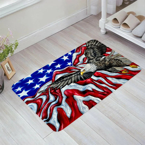 Navak Carpet Flag of American Floor Mat Carpets Room Mats Rugs Home Doormat Entrance Door Kitchen Carpet Balcony Foot Rug Bathroom Bath House