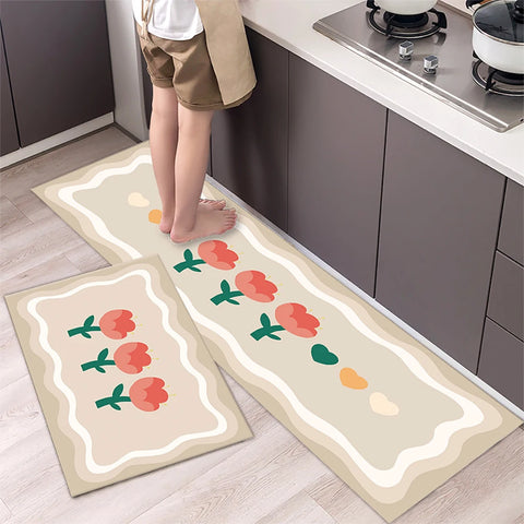 Navak Carpet Absorbent Kitchen Rug Non-slip Floor Mat Absorb Oil Kitchen Long Area Rug Bedroom Carpet Entrance Doormat Home Decor Room Tapis