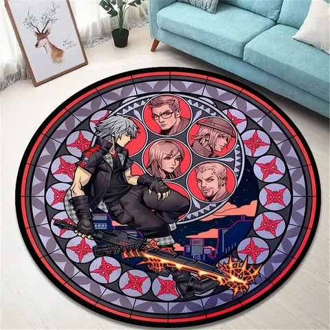 Navak Carpet Daily Picks Kingdom Hearts Cartoon Area Rug Round Floor Mat Living Room Carpet Bathroom Kitchen Rugs Doormat Non-slip Floor Mat