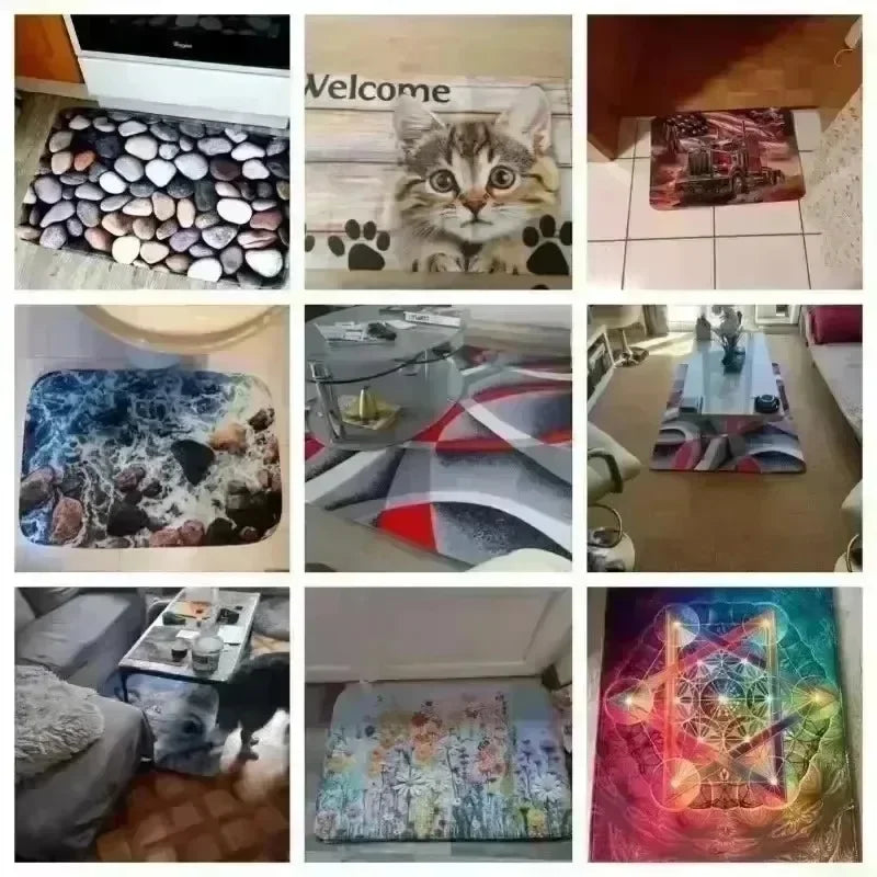 Navak Carpet Daily Picks Disney Dark Cat Welcome Madafakas Floor Mat Entrance Door Mat Rectangle Home Soft Badmat Front Door Indoor Outdoor Mat