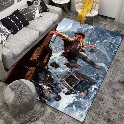 Navak Carpet Game-Uncharted Area Rug,Carpet for Home Living Room Bedroom Sofa Doormat Kitchen Decor,Non-slip Floor Mat Home Accessories