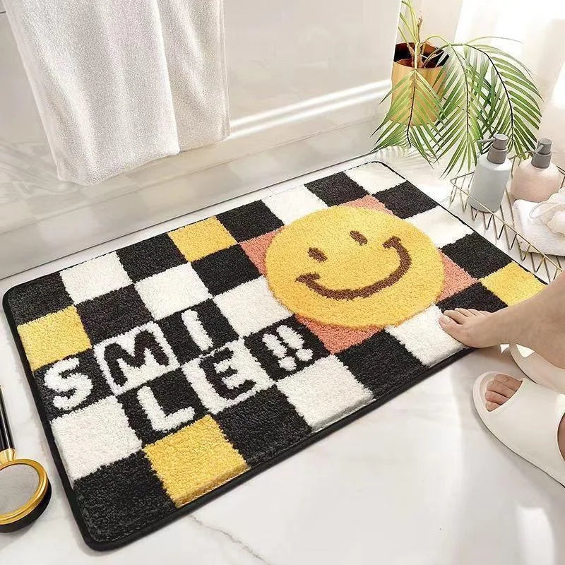 Navak Carpet Exclusive Picks Cartoon Toilet Bathroom Wool-Like Rug For Floor Under Door Anti-Slip And Water-Absorbing Carpet For Home Decoration