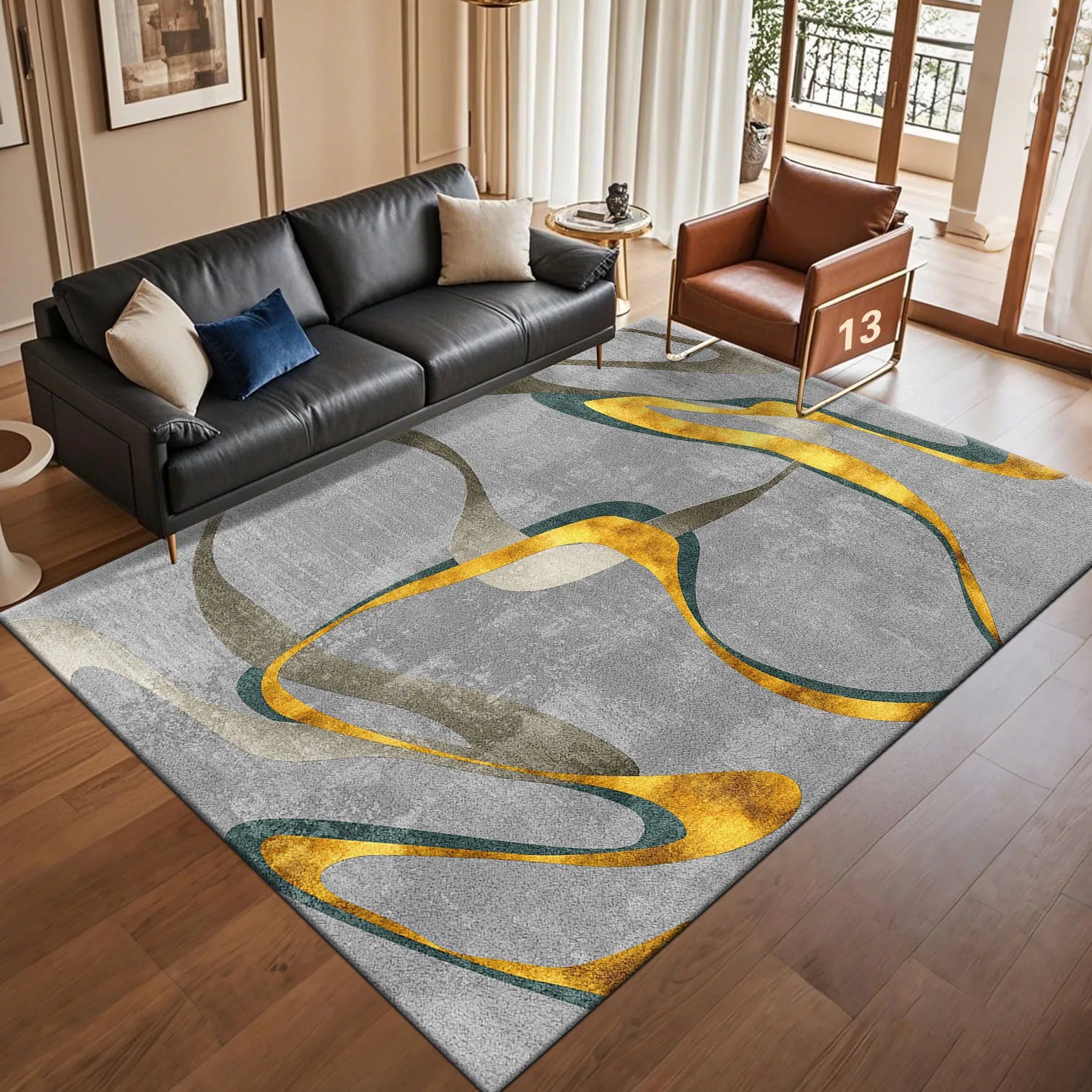 Navak Carpet Modern Light Luxury Abstract Carpet for Living Room Coffee Tables Sofa Rugs Bedroom Soft Floor Mat