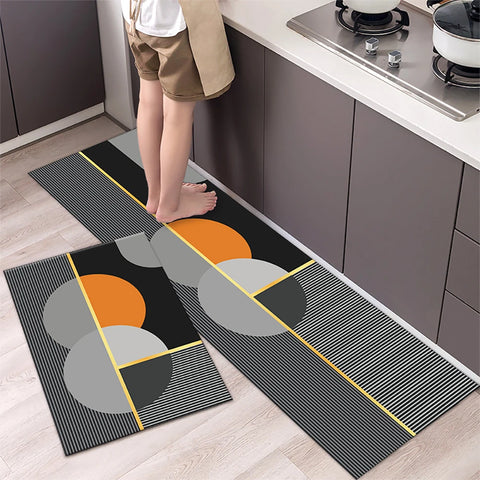 Navak Carpet Polyster Waterproof Oilproof Kitchen Mat Printed Antislip Bath Mat Soft Bedroom Floor Mat Living Room Carpet Doormat Kitchen Rug