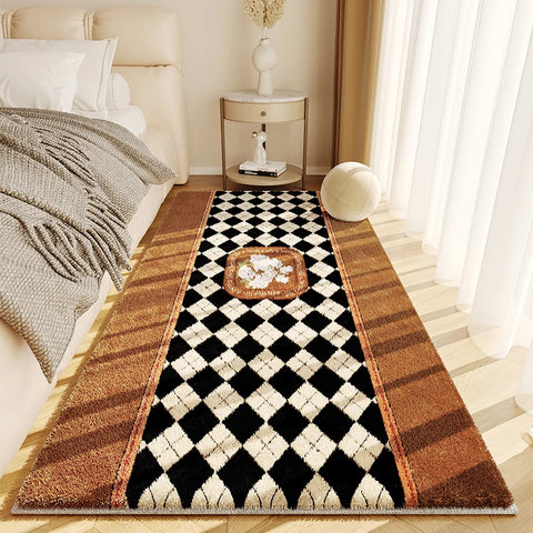 Navak Carpet French Cream Style Bedroom Carpet High End Color Bedside Fluffy Soft Thickened Carpets New Minimalist Style Anti Slip Rug