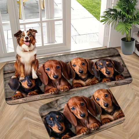 Navak Carpet Dachshund Dog Kitchen Mat Decor Anti-slip Corridor Balcony Laundry Room Rugs Bathroom Anti-slip Foot Mat Bedroom Floor Mat Decor