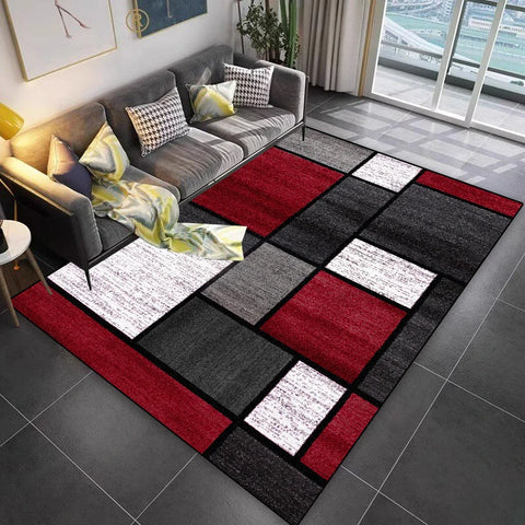 Navak Carpet Lattice Design Carpet Living Room Geometric Pattern Decoration Sofa Non-slip Rugs 200x300 Lounge Short Velvet Coffee Tables Mats