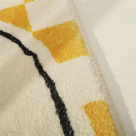 Navak Carpet Sunflower Pattern Bedroom Decor Round Carpet Thicken Plush Lounge Mat Fluffy Soft Study Rug Flower Shape Carpets for Living Room
