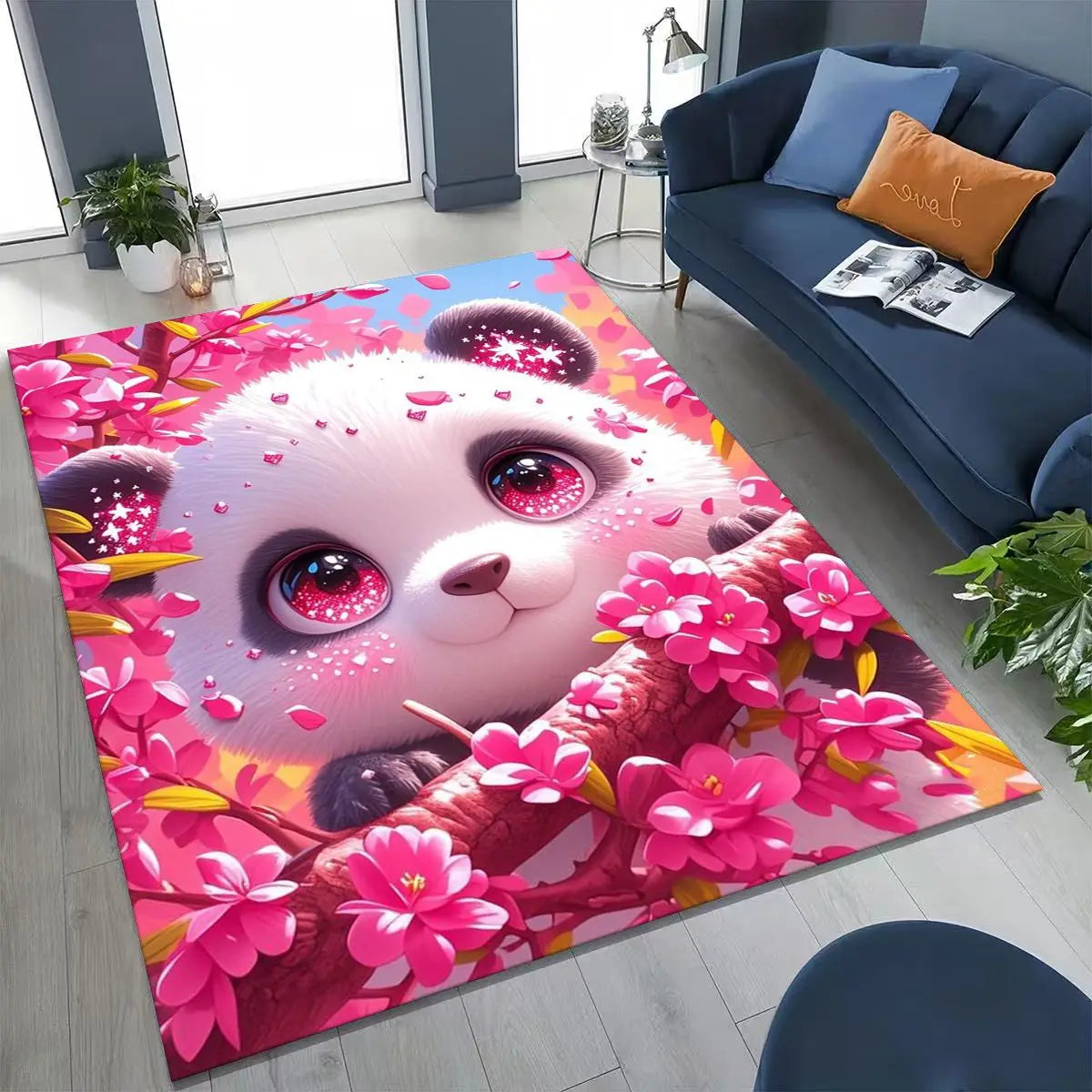 Navak Carpet 27 Style Dream Panda Cute Cartoon Art Rug for Bedroom Living Room Sofa Home Doormat Decor,Large Kid Play Non-slip Floor Mat Gift