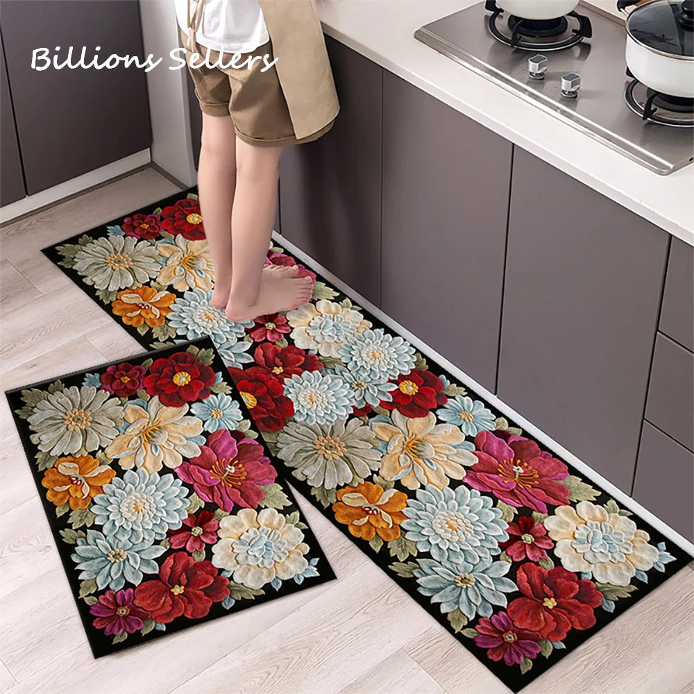 Navak Carpet Absorbent Kitchen Rug Non-slip Floor Mat Absorb Oil Kitchen Long Area Rug Bedroom Carpet Entrance Doormat Home Decor Room Tapis