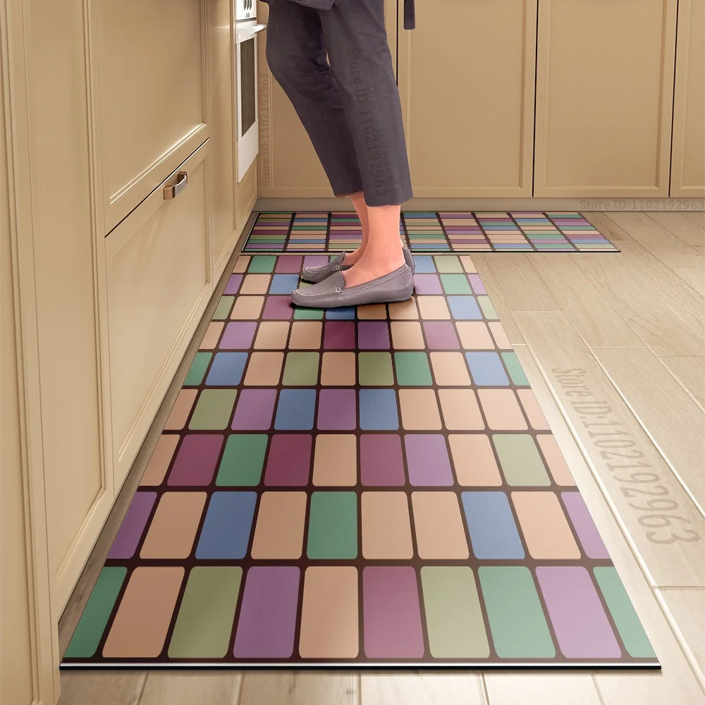 Navak Carpet Kitchen Mat Absorbent Printed Kitchen Rugs Non-slip Area Mat Hallway Long Carpets for Living Room Bedroom Entrance Doormat Bath