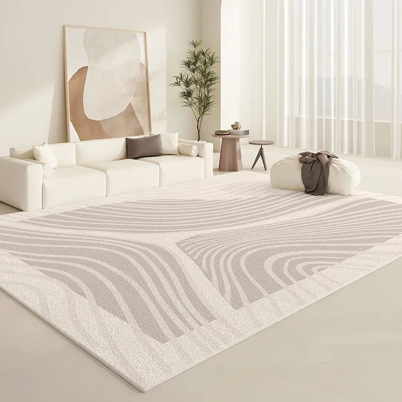 Navak Carpet Cream Style Carpets for Living Room Fluffy Soft Plush Rug Minimalist Lounge Floor Mat Home Bedroom Decor Bedside Carpet