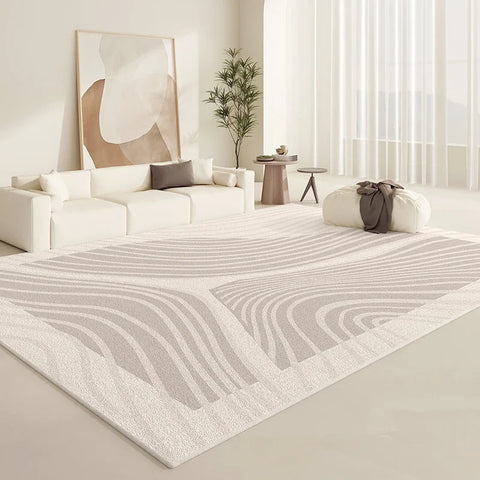 Navak Carpet Cream Style Carpets for Living Room Fluffy Soft Plush Rug Minimalist Lounge Floor Mat Home Bedroom Decor Bedside Carpet
