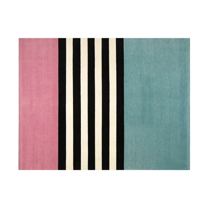 Navak Carpet Modern Stripe Area Rug for Living Room Bedroom Study Large Size Non-Slip Machine Washable Floor Mat