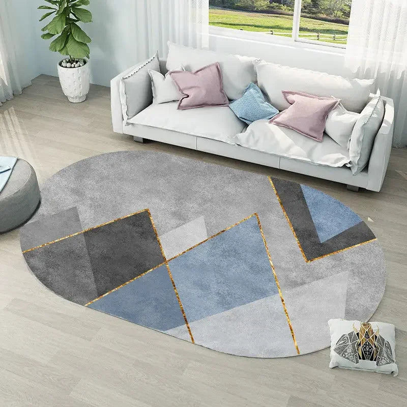 Navak Carpet Creative Oval Carpet Living Room Decoration Carpets High Quality Rugs for Bedroom Home Decor Mat Lounge Rug Non-slip Porch Mats