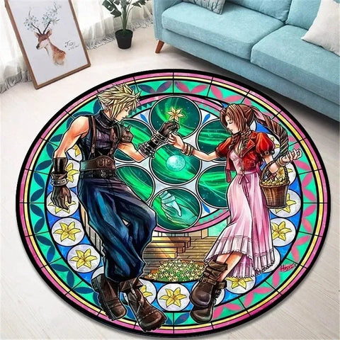 Navak Carpet Daily Picks Kingdom Hearts Cartoon Area Rug Round Floor Mat Living Room Carpet Bathroom Kitchen Rugs Doormat Non-slip Floor Mat