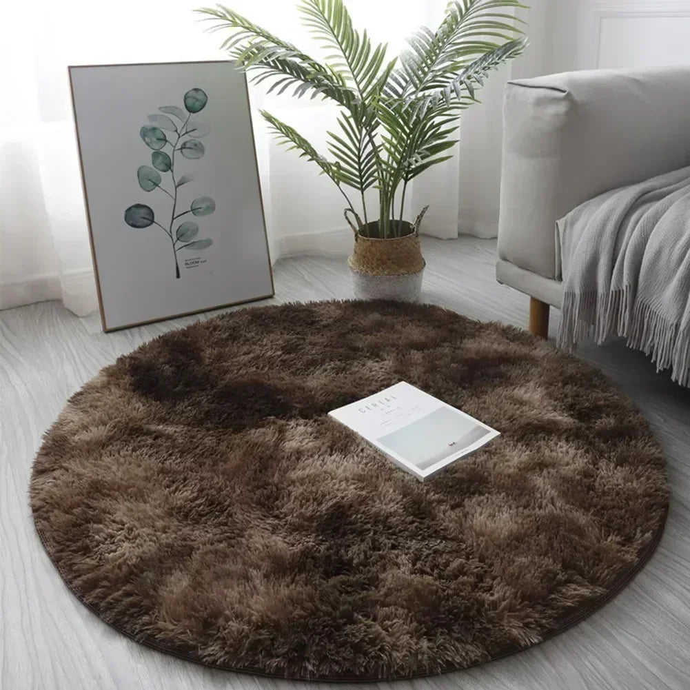 Navak Carpet 40/60CM Circle Round Shaggy Rug Soft Non-slip Area Rugs Living Room Bedroom Carpet Floor Mat For Girl Home Decoration