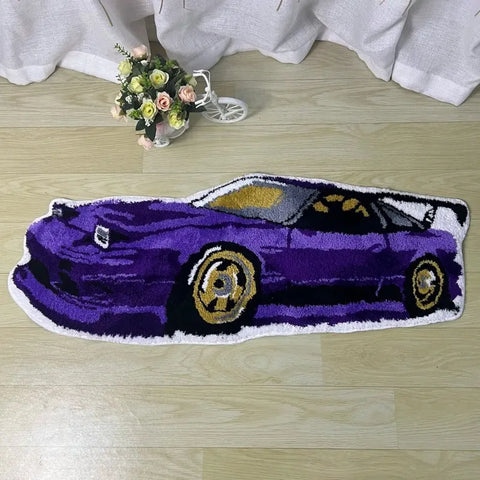 Navak Carpet Fashion Racing Car Rugs Soft Tufting Sports Car Carpet Living Room Bedroom Home Decor Non-slip Floor Mat Bedside Pad Dropship