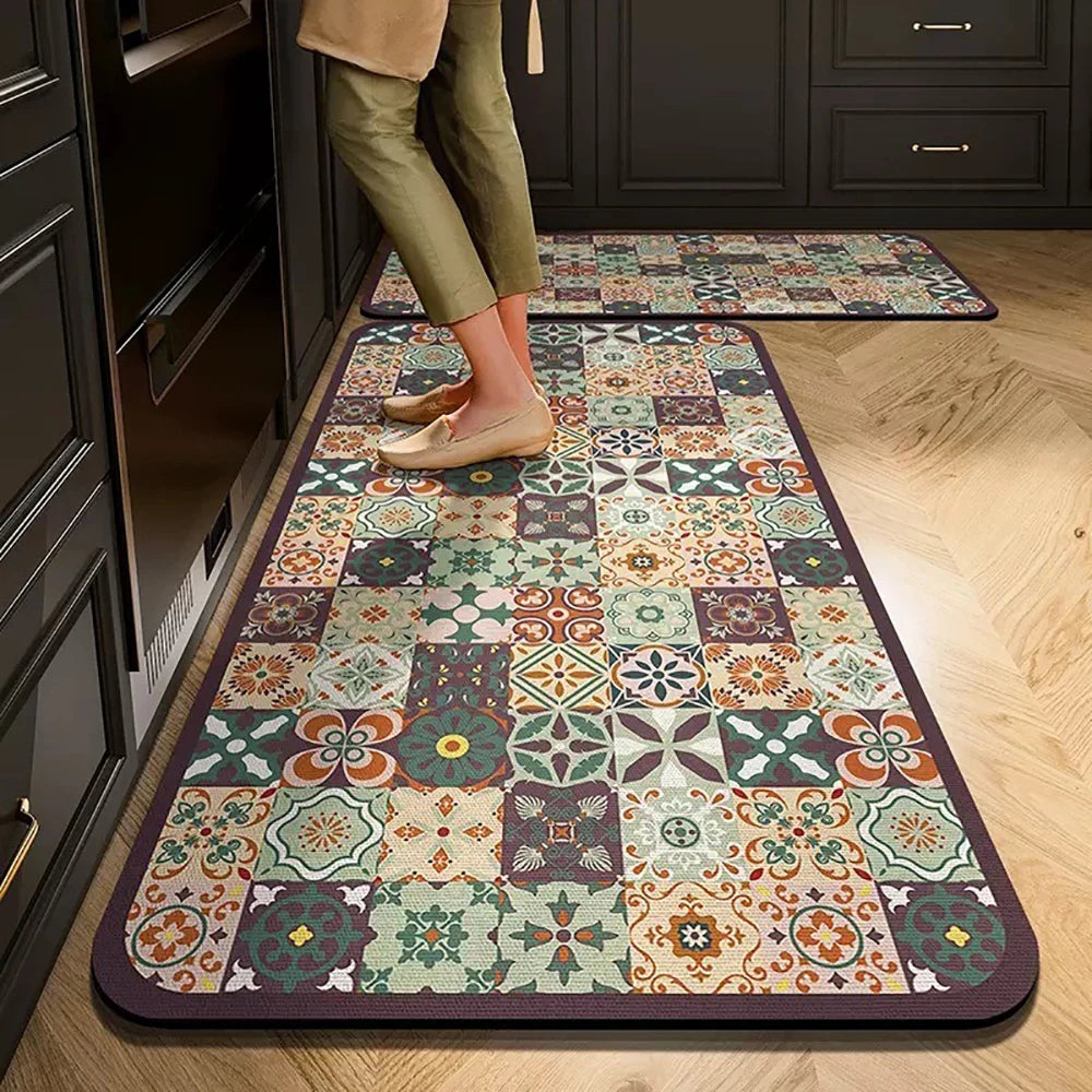 Navak Carpet Non-slip Kitchen Mat Long Rugs Crystal Velvet Carpet for Living Room Absorbent Foot Mats Bedroom Doormat Alfombra Small Rugs