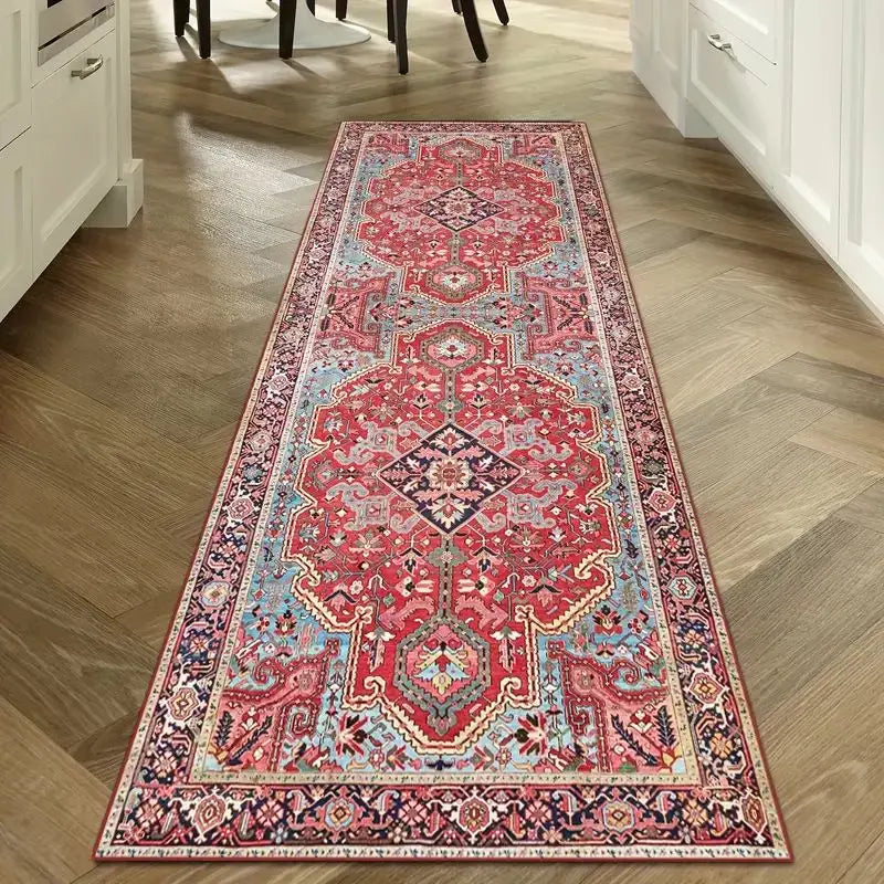Navak Carpet Exclusive Picks Bohemian Corridor Carpet Geometric Pattern Crystal Velvet Floor Mat Entrance Kitchen Staircase Long Rug Home Decoration