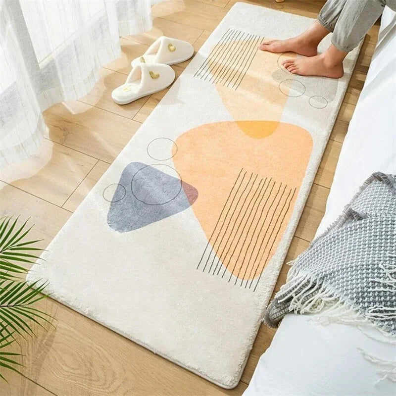 Navak Carpet Bedroom Home Carpet Bedside Rug Decoration Living Room Soft Door Mats Leaf Print Fluffy Plush Floor Mat Shaggy Alfombra 양탄자