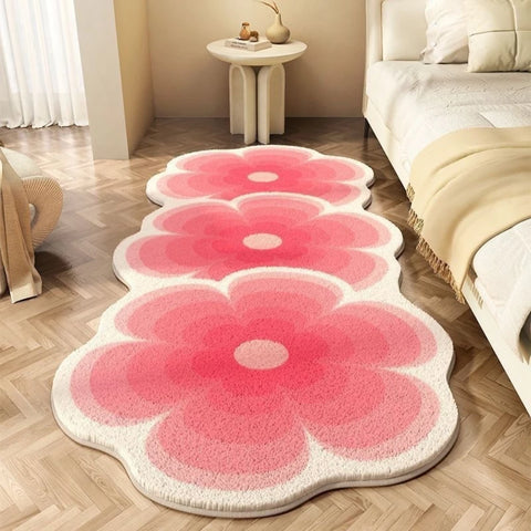Navak Carpet Exclusive Picks Rug For Bedroom Strip Flannel Bed Carpet Ins Flowers Fresh Bedroom Bay Window Dirt Resistant Cool Blanket