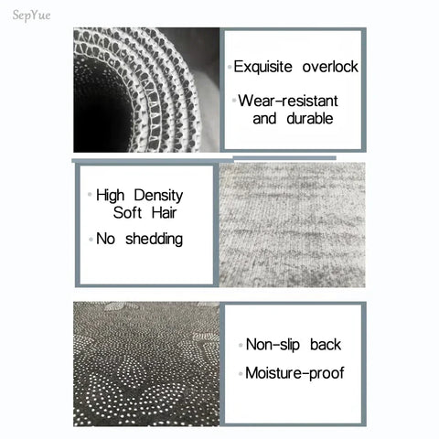 Navak Carpet Elegant 'HOME' Crystal Velvet Rug - Soft & Durable Pebble Design Doormat, Non-Slip Entrance Decor, Perfect Gift for Modern Homes