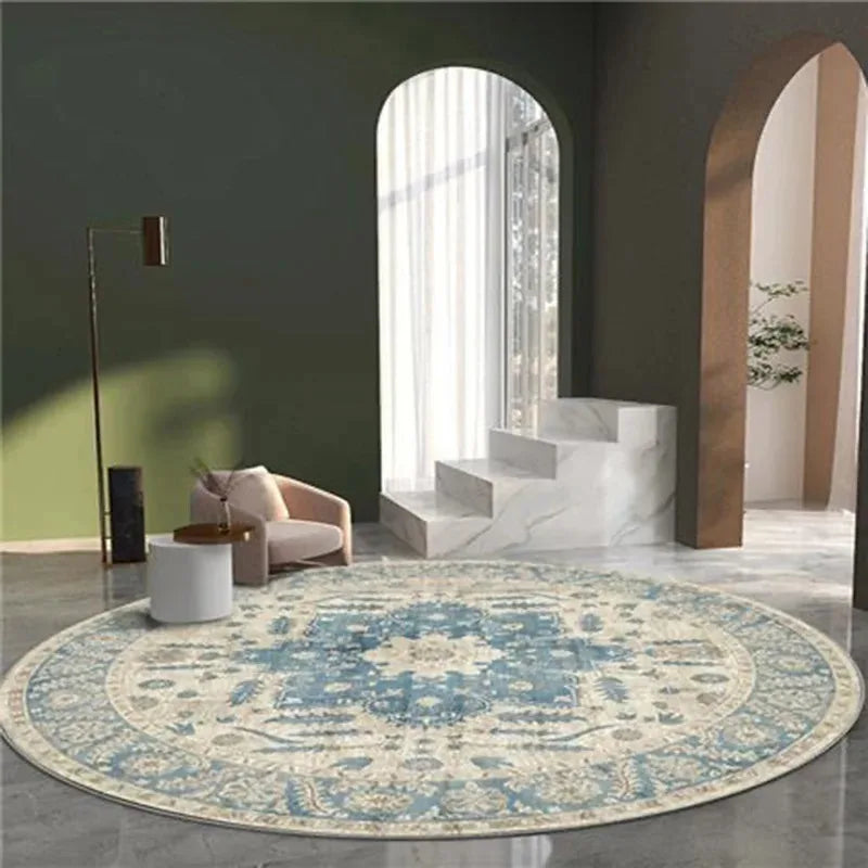 Navak Carpet Moroccan Ethnic Round Carpet, Rocking Chair Mat For Bedroom & Living Room