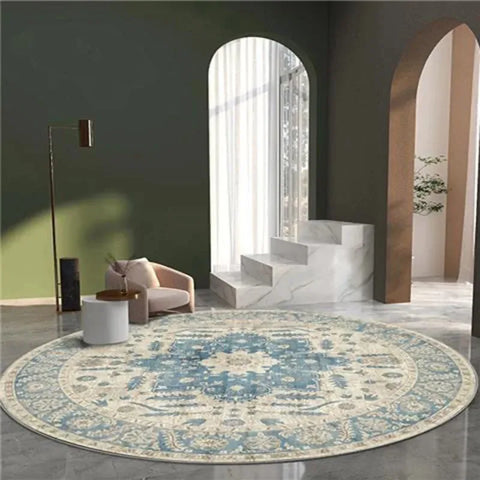 Navak Carpet Moroccan Ethnic Round Carpet, Rocking Chair Mat For Bedroom & Living Room