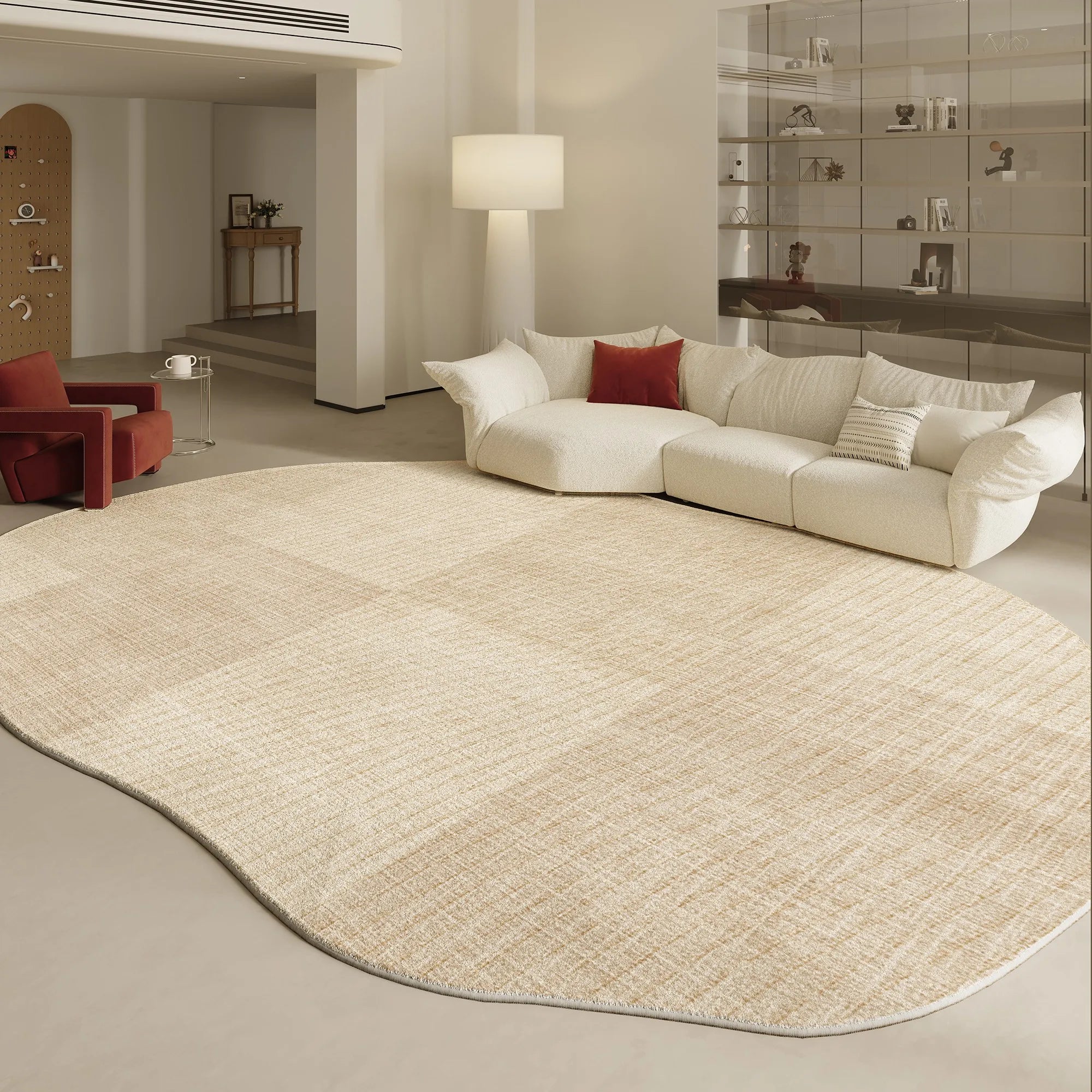 Navak Carpet Irregular Shapes Living Room Decoration Carpet Modern Style Rugs for Bedroom Home Thicken Plush Rug Fluffy Soft Lounge Floor Mat