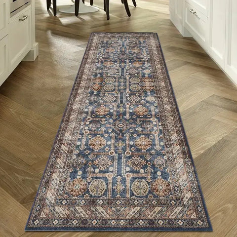 Navak Carpet Exclusive Picks Bohemian Corridor Carpet Geometric Pattern Crystal Velvet Floor Mat Entrance Kitchen Staircase Long Rug Home Decoration