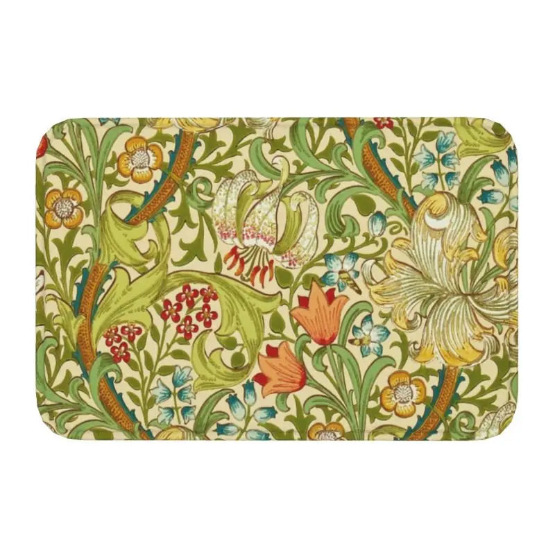 Navak Carpet Custom William Morris Compton Floral Art Nouveau Pattern Doormat Bath Door Floor Mat Textile Pattern Toilet Rug Carpet Footpad
