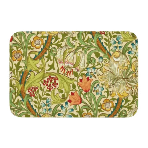 Navak Carpet Custom William Morris Compton Floral Art Nouveau Pattern Doormat Bath Door Floor Mat Textile Pattern Toilet Rug Carpet Footpad