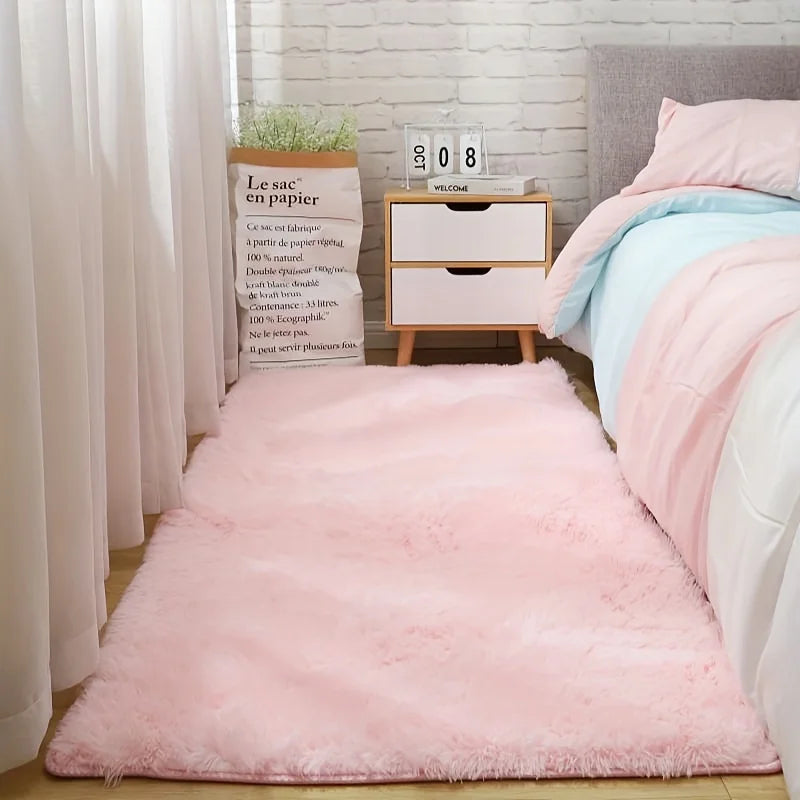 Navak Carpet Exclusive Picks Pink Area Real Silk Rug Soft Fluffy Plush Fuzzy Shaggy Shag Floor Rugs Living Room Indoor Carpet Girls Dorm Room Decor