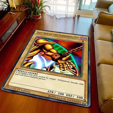 Navak Carpet Yu-Gi-Oh Blue Eyes White Dragon Anime Carpet Cartoon Floor Mat for Living Room and Bedroom Decorative Area Rug Perfect Gift
