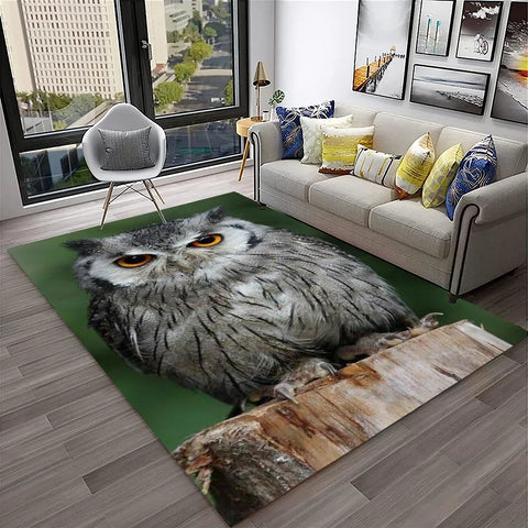 Navak Carpet Cute Owl Series 3D Cartoon Carpet Rug for Home Living Room Bedroom Sofa Kitchen Doormat Decor,Child Area Rug Non-slip Floor Mat