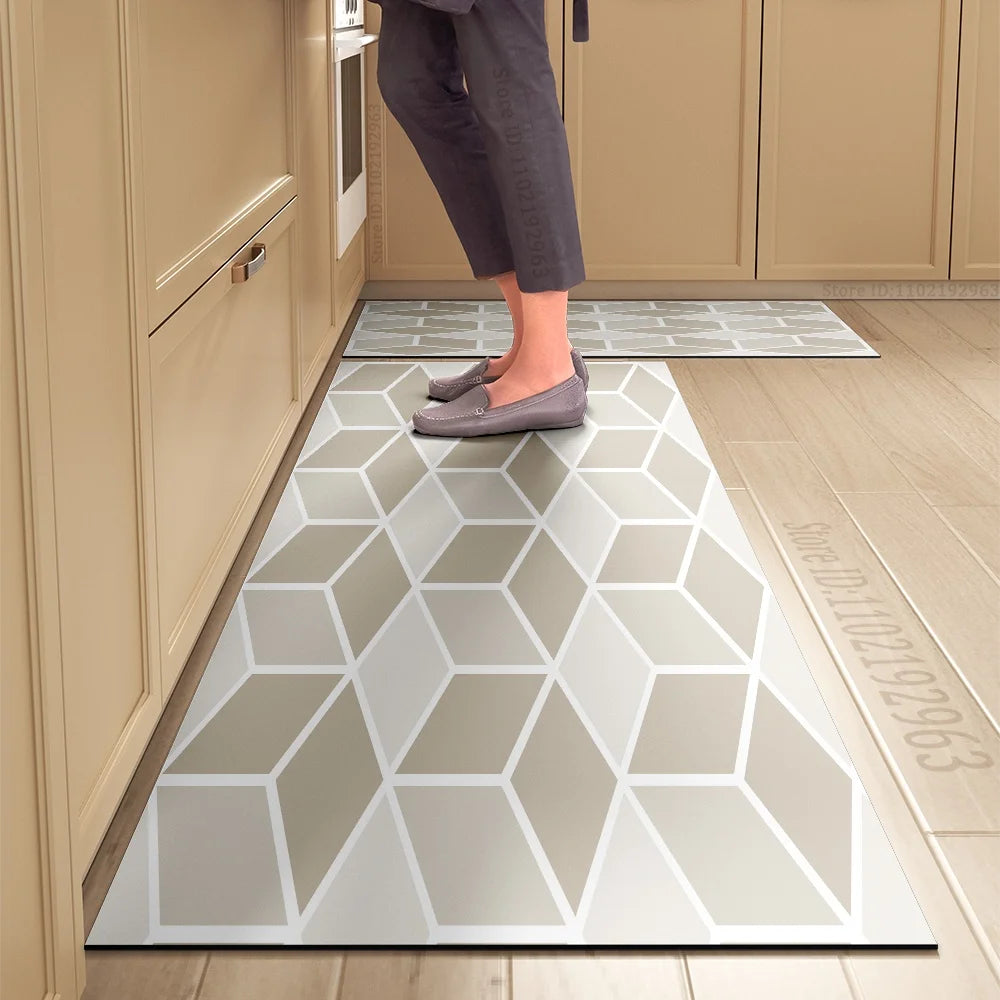 Navak Carpet Kitchen Mat Absorbent Printed Kitchen Rugs Non-slip Area Mat Hallway Long Carpets for Living Room Bedroom Entrance Doormat Bath